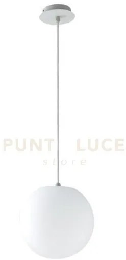 Sospensione da giardino geco sfera bianca 1 luce attacco e27 ip44 4...