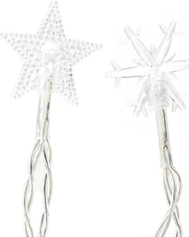 Aigostar - Catena luminosa natalizia LED per esterni 25 LED/8 funzioni 3xAA 2,5 m IP44 bianco freddo