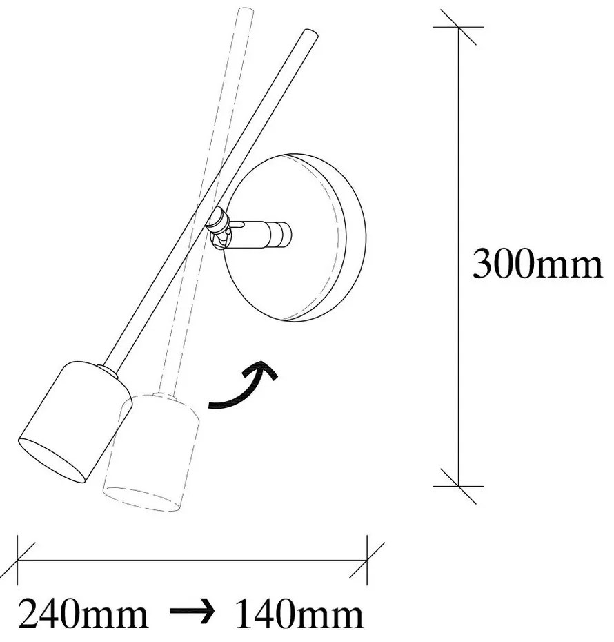 Lampada da parete in metallo cromato Opviq luci Metha - Opviq lights