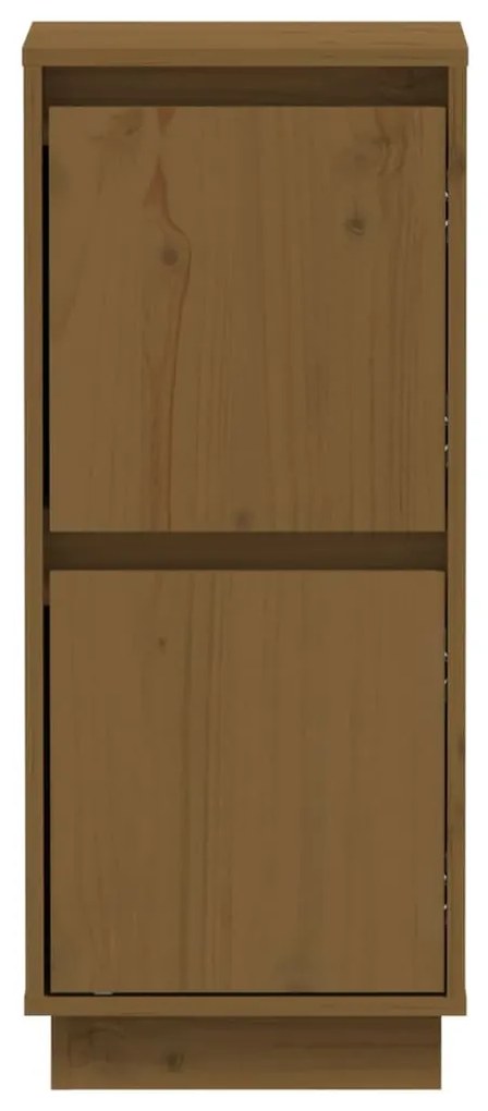 Credenze 2 pz miele 31,5x34x75 cm in legno massello di pino