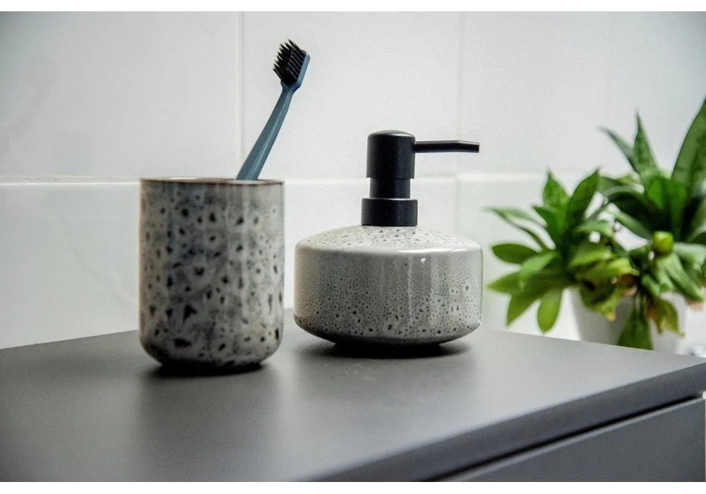 Tazza in ceramica grigia per spazzolini da denti Oviedo - Wenko