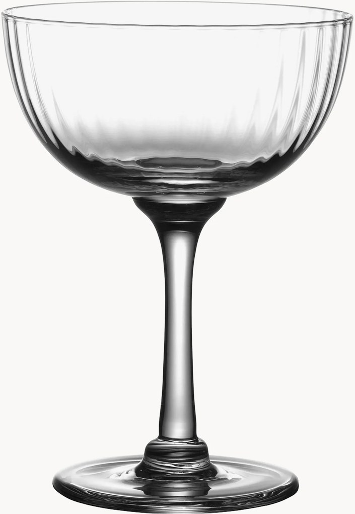 Set di 4 coppe da champagne in cristallo soffiato Ripple