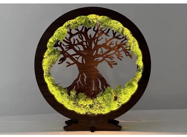 Li-Go 23631/DUB2 - Lampada decorativa da tavolo dimmerabile a LED, 12W/230V, 30x31 cm, rovere