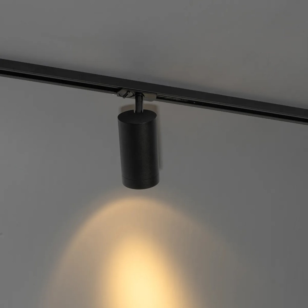 Faretto moderno nero per sistema a binario monofase 70 mm - Iconic Jeana Luxe