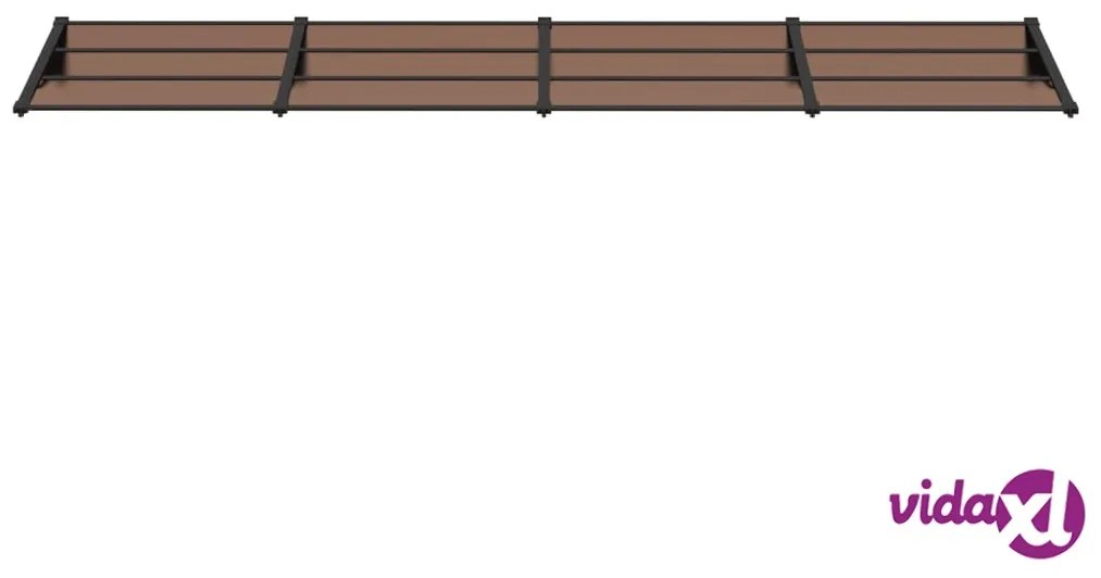 vidaXL Tettoia per Porta Nera 396x90 cm in Policarbonato