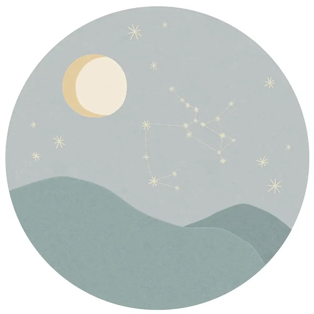 Eijffinger Carta da parati panoramica Star Sign Circles Blue - Sagittarius