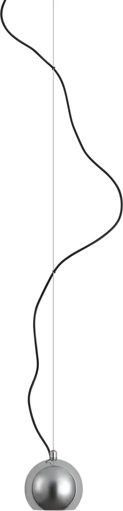 Lampada a sospensione di design cromata per sistema a binario monofase - Slimline Sara