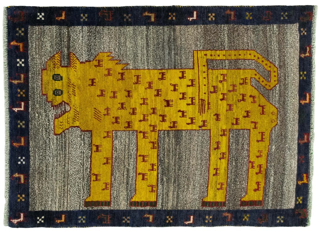 Gabbeh Tappeto persiano 140x100 Nero (Iran) Annodato A Mano