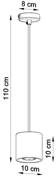 Lampadario a sospensione con filo ORBIS 1 1xGU10/40W/230V grigio