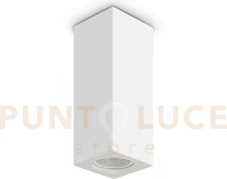 Look square lampada da soffitto in gesso bianco 1 luce attacco gu10...