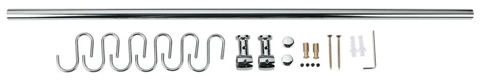 Barra appendiabiti da cucina in acciaio cromato Lonardo - Metaltex