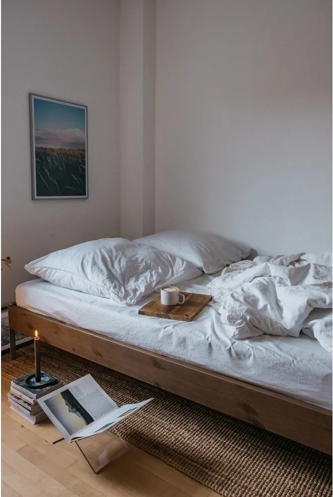 Letto matrimoniale marrone in pino massiccio con rete inclusa 160x200 cm Core – Karup Design