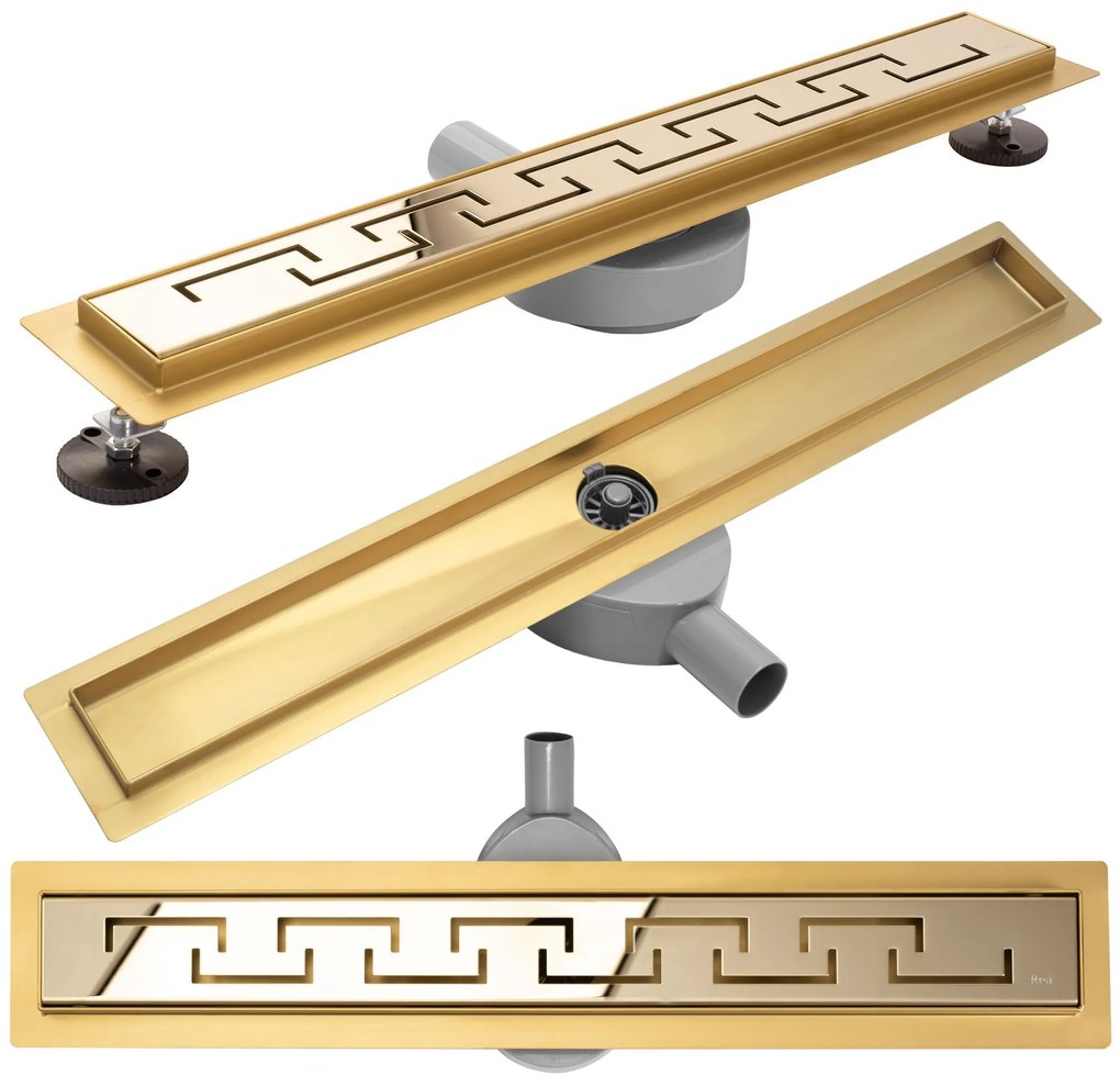 Canalina di scarico Rea Greek PRO MIRROR GOLD 80