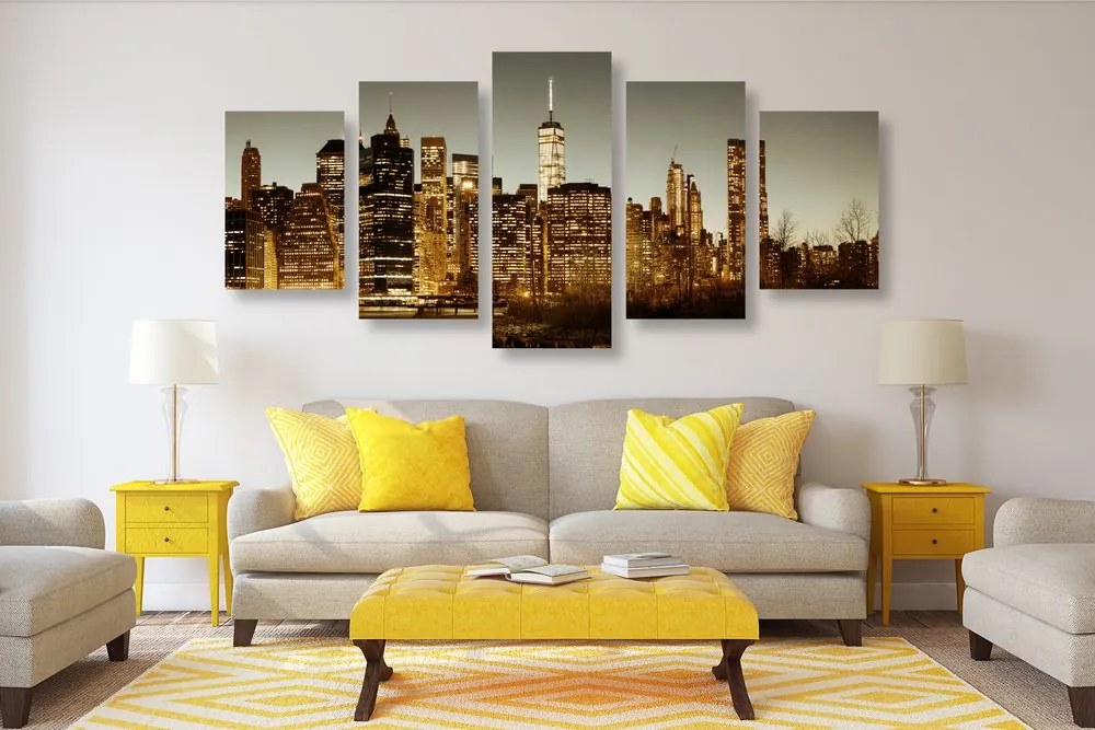 Quadri 5 pezzi – Centro di New York
