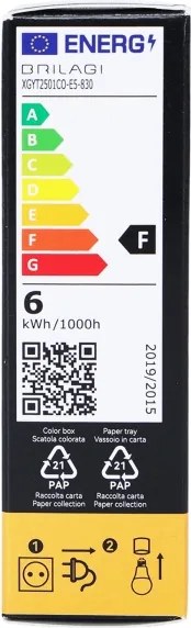 Lampadina LED a filamento T25 E14/6W/230V 3000K - BRILAGI