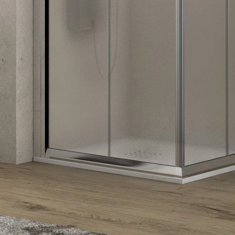 Kamalu - cabina doccia 80x80 altezza 170cm vetro opaco k410