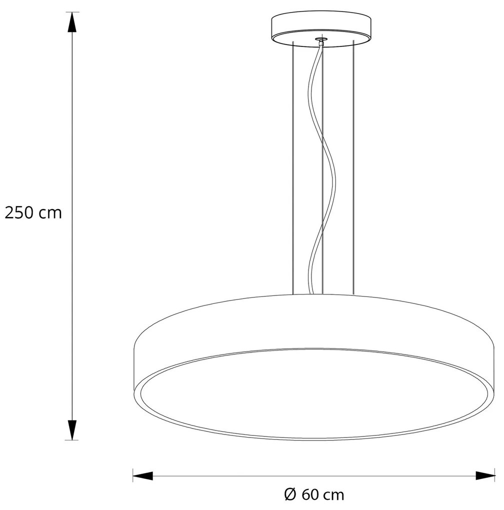 Arcchio Vanida LED a sospensione, nero, 60 cm