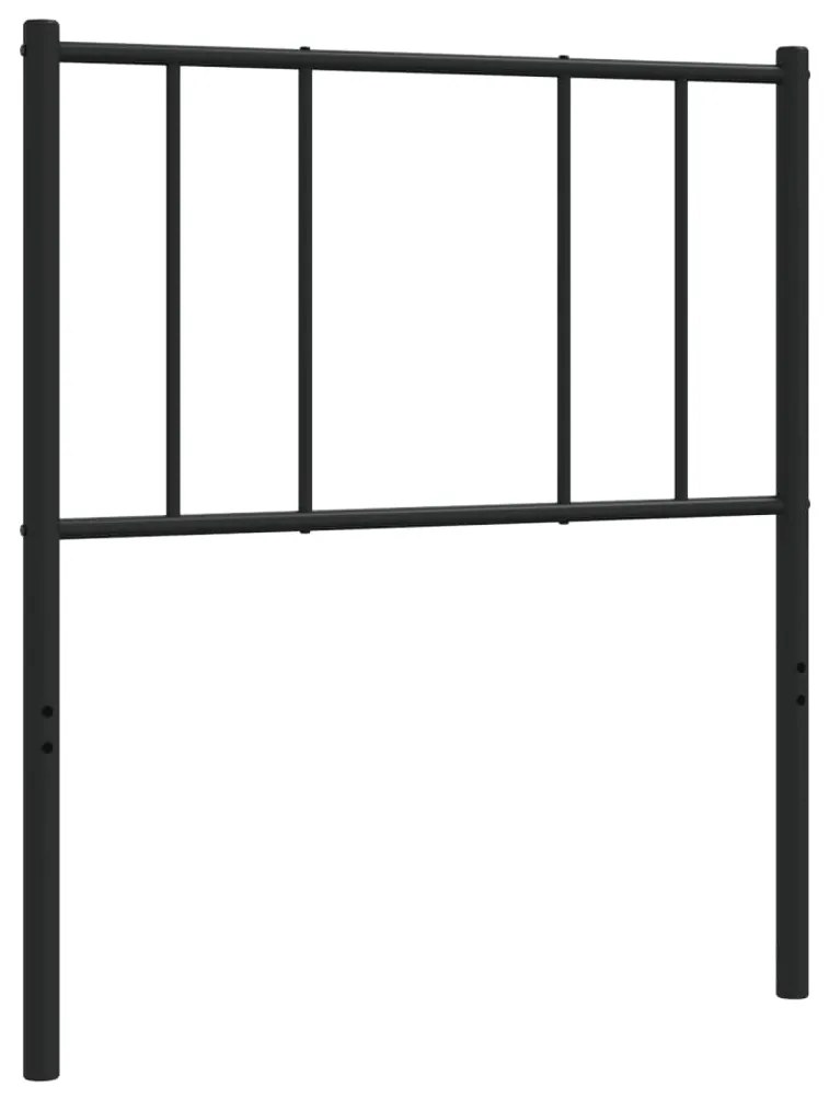 Testiera in metallo nero 100 cm