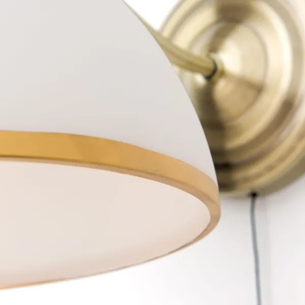 Orion WA 2-1371/1 - Applique OLD LAMP 1xE27/40W/230V bianco/ottone