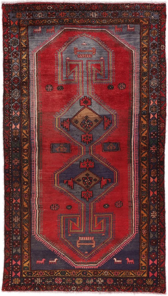 Hamedan Tappeto 220x130 (Iran) Annodato A Mano