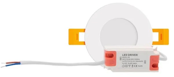 Pannello LED Rotondo 5W 500lm Foro Ø70-75mm Osram chip LED Colore Bianco Naturale 4.000K