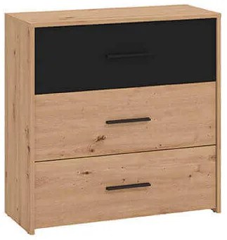 CADDIE - comò tre cassetti moderno minimal in legno