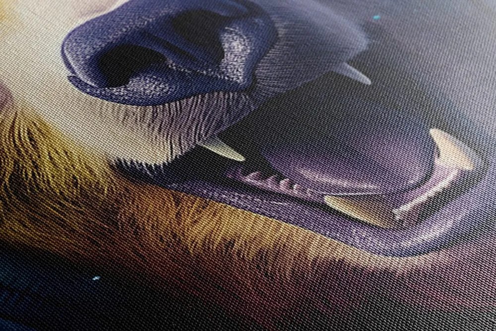 Quadro su tela – Orso con cuffie