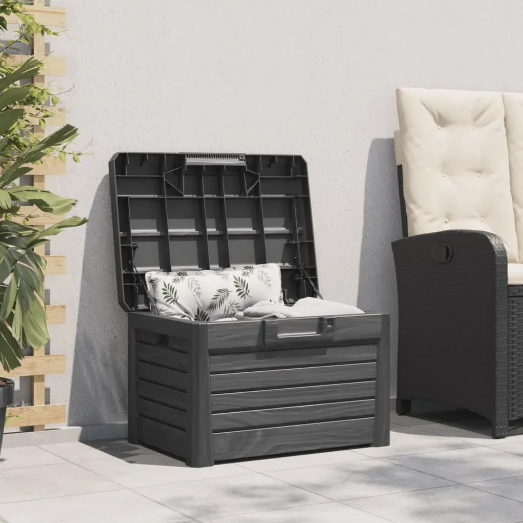 Contenitore cuscini antracite 73x50,5x46,5 cm in polipropilene