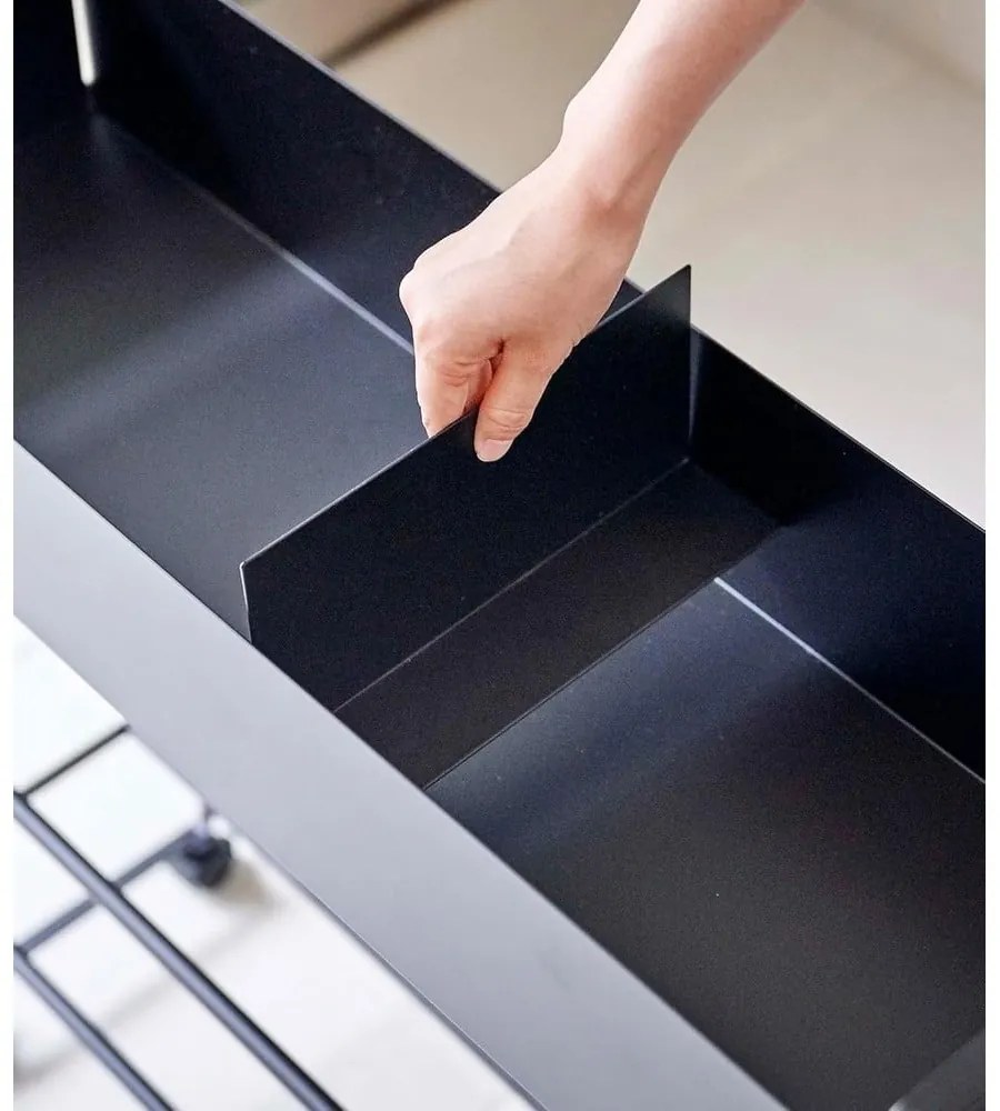 Scarpiera da bambini in metallo nero 74,5x74,5x22 cm Tower - YAMAZAKI