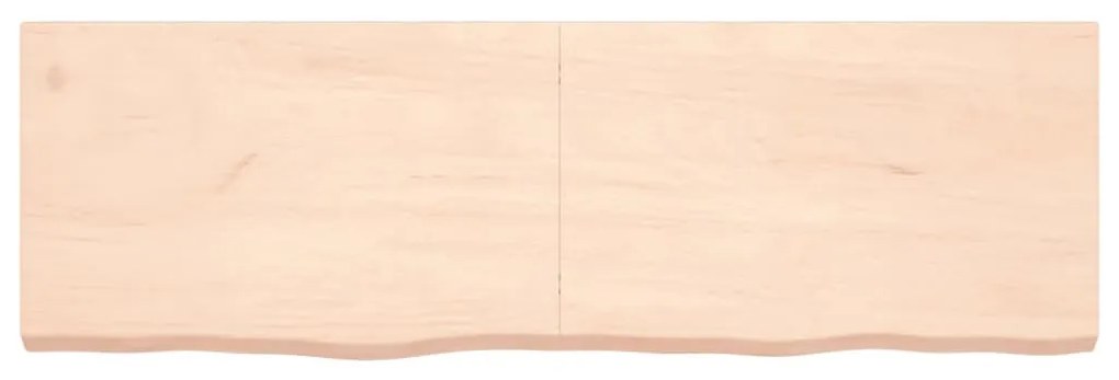 Ripiano a parete 160x50x6 cm legno massello rovere non trattato