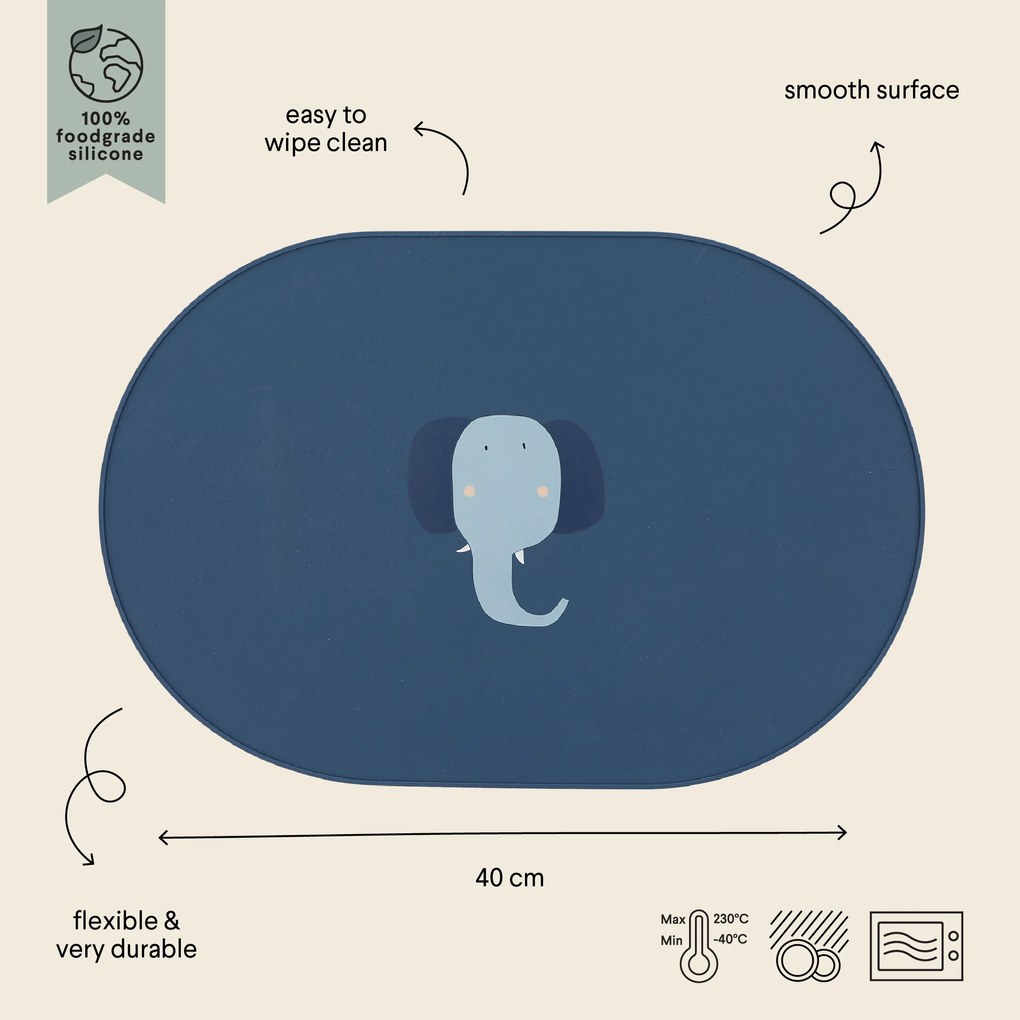 Sottopiatto in silicone Mr. Elephant