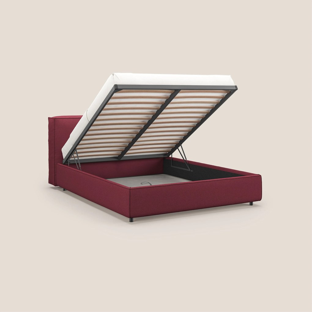 Cocoon letto imbottito contenitore sfoderabile in bouclet impermeabile T07 rosso