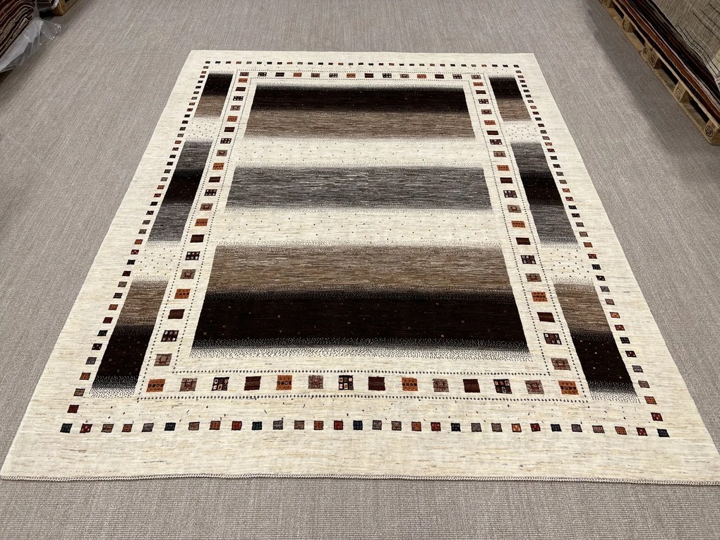 Loribaft Tappeto 290 x 360 Beige (Iran) Annodato A Mano