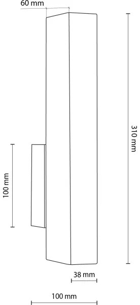 Applique a LED TEO LED/3W/230V 3000K noce