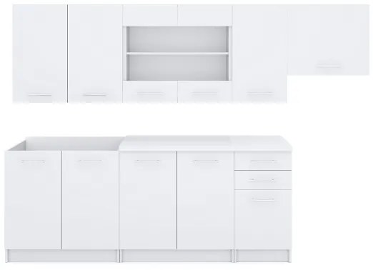 Cucina componibile MARISA 260 cm bianca