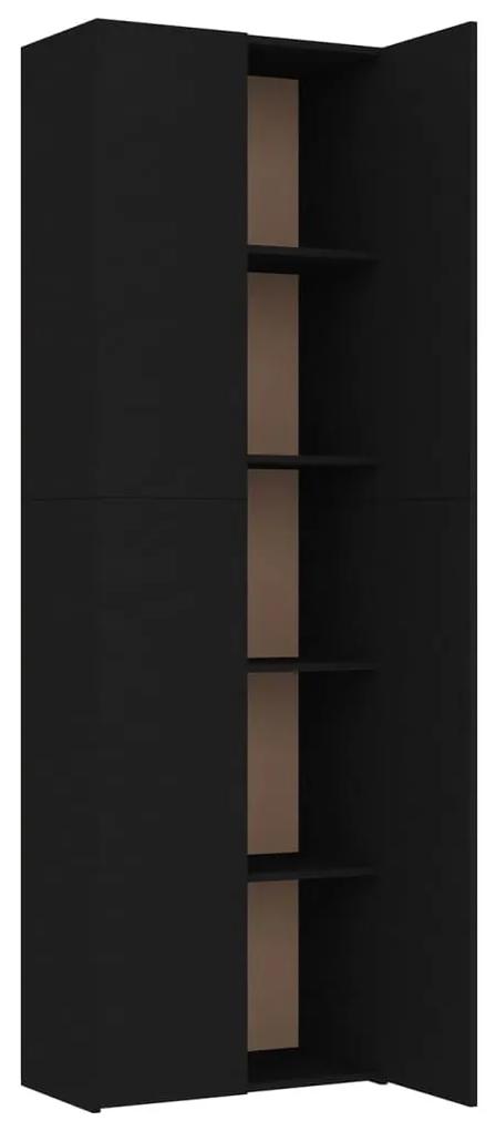 Armadio per ufficio nero 60x32x190 cm in truciolato