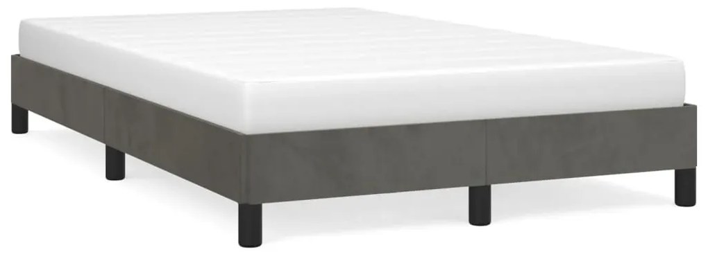 Giroletto Senza Materasso Grigio Scuro 120x190 Cm Velluto /
