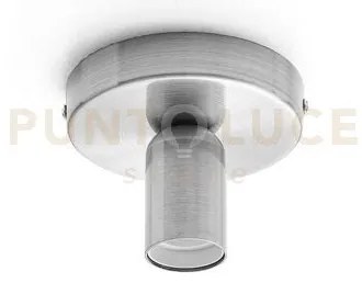 Gsop05- plafoniera piu accessori portalampada attacco e27 nickel