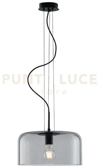 Lampadario a sospensione gibus fume' 1 luce attacco e27 30x30x150cm...