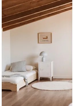 Comodino Pohpli In Acciaio Bianco - Sklum