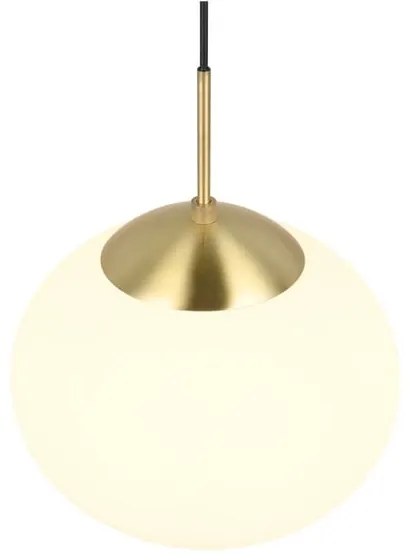 Lampadario in bianco-oro con paralume in vetro ø 30 cm Fomento - Trio