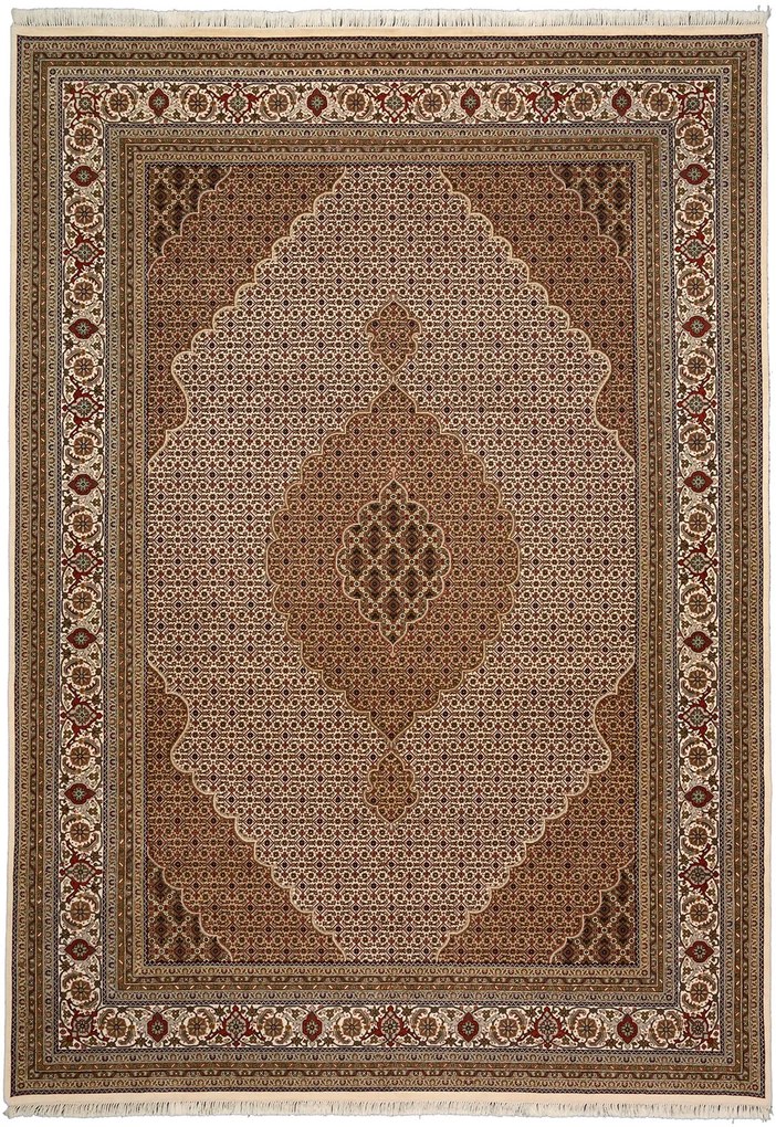 Tabriz Tappeto orientale 250x350 Beige (Indian) Annodato A Mano