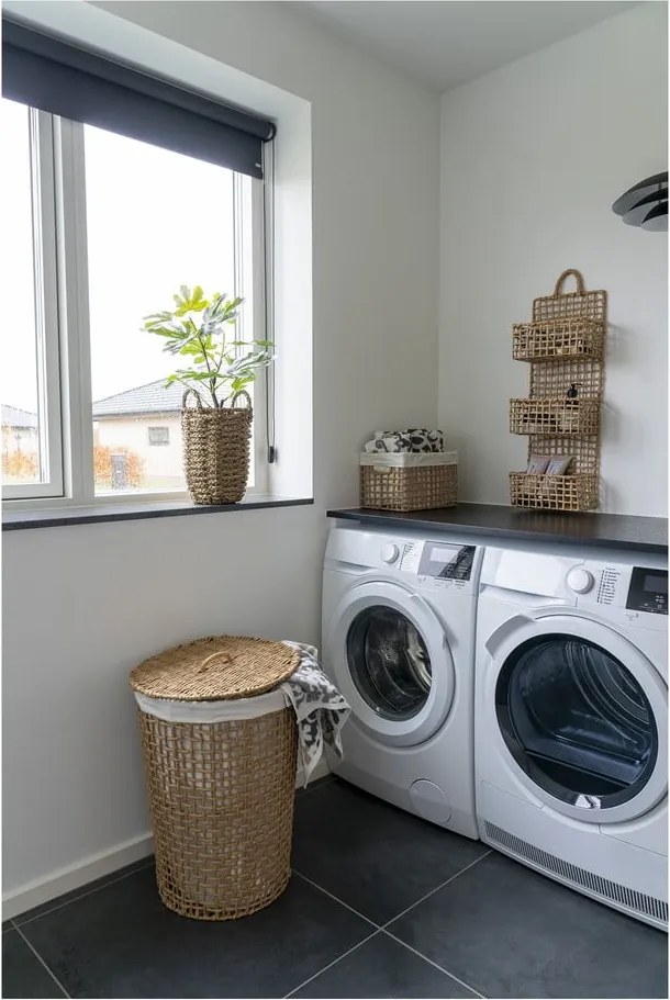 Cesto portabiancheria in carta di colore naturale 77 l Pomal - House Nordic