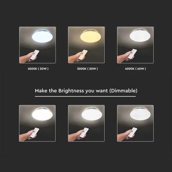 Plafoniera LED dimmerabile LED/40W/230V 3000K/4000K/6500K + +TC