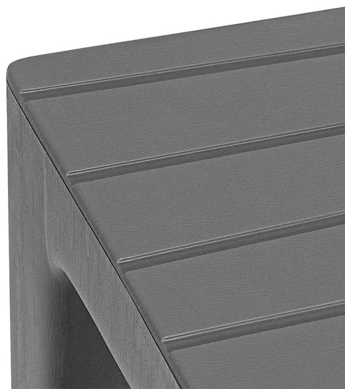 Set 2 pezzi Lello lo sgabello multiuso ad alta resistenza grigio effetto legno