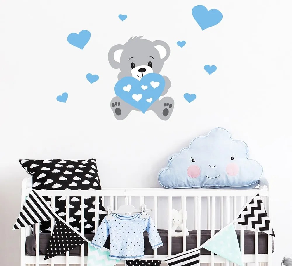 Adesivo murale Teddy Blue - Ambiance