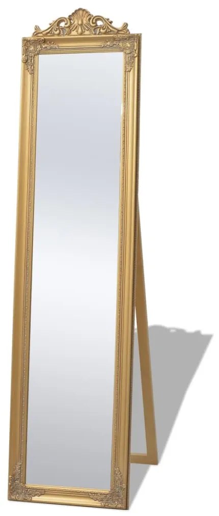 Specchio Autoportante Stile Barocco 160x40 Cm Oro /