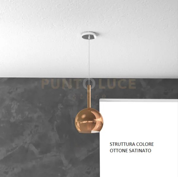 Sosp. ottone sat. 1 luce piccola rame 1155os-sp-ra