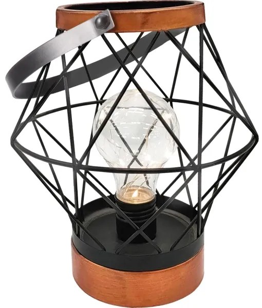 Solight WO3105 - LED Lampada da tavolo decorativa LED/3xAA nero/rame