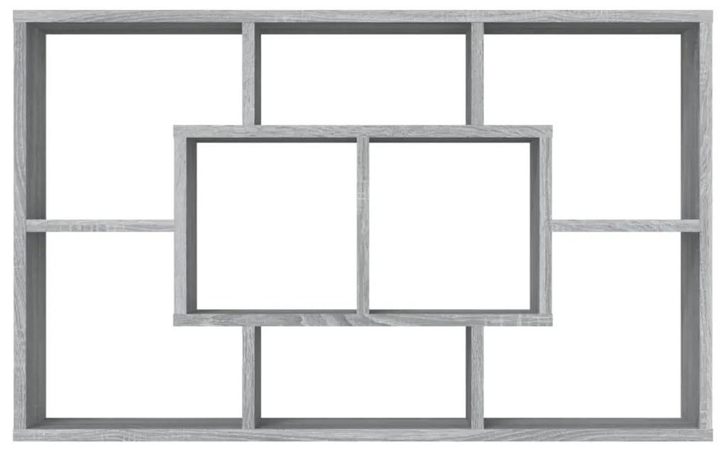 Mensola a muro grigio sonoma 85x16x52,5 cm in legno multistrato